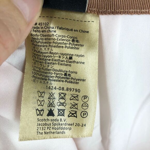 Anthro Maison Scotch Soft Flannel Purple Pink Abstract Pencil Skirt Sz 3 US L - Picture 5 of 9